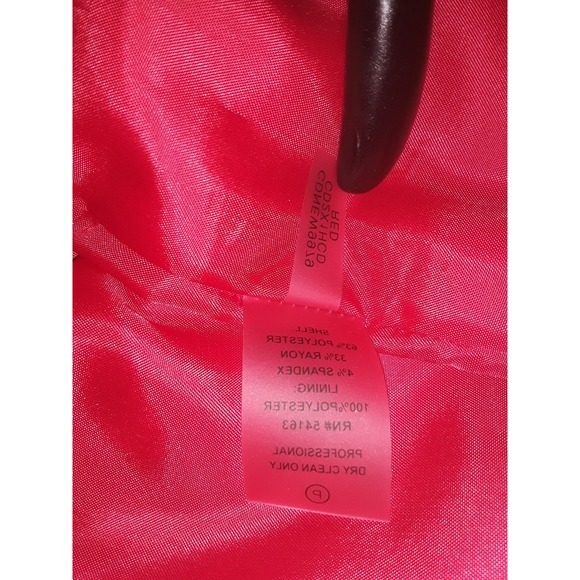 Calvin Klein Sz 4 Bright Red Side Cascade Ruffle Bodycon Dress - Picture 7 of 8